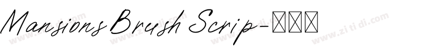 Mansions Brush Scrip字体转换
